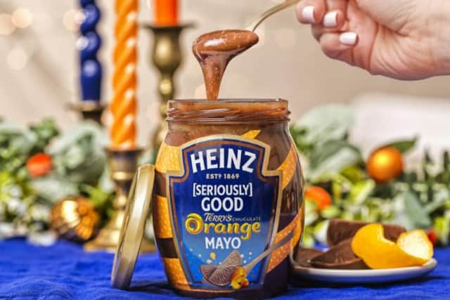 A jar of Heinz [Seriously] Good Terry's Chocolate Orange Mayo. Issue date: Wednesday December 1, 2021.