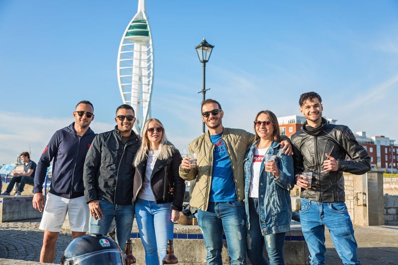 Visitors to Spice Island in Old Portsmouth