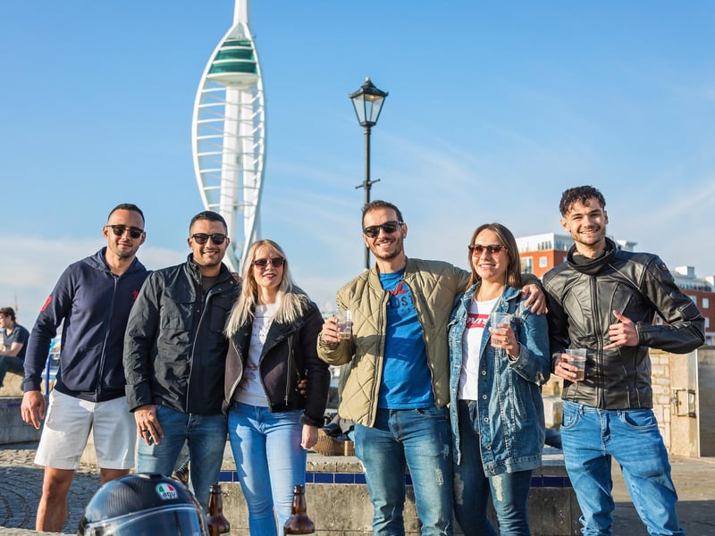 Visitors to Spice Island in Old Portsmouth