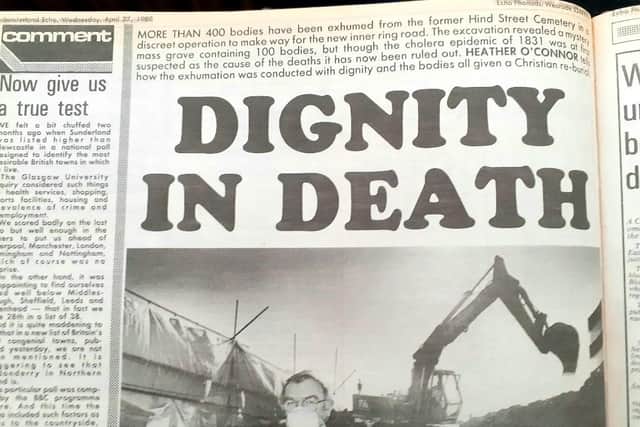 The Echo's report on the discovery from April 27, 1988.