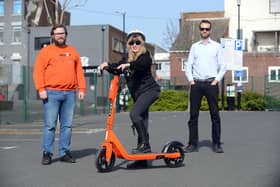 Neuron e-scooter public trial in Sunderland City Centre.