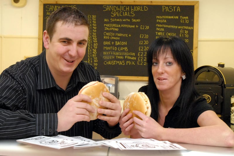 Wayne Gibson and his sister Danielle Gibson were pictured inside their shop Sandwich World at Hudson Street 14 years ago.