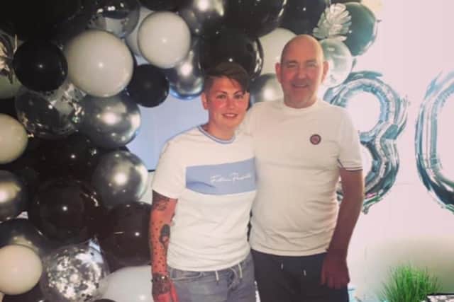 Chloe Coxon with her dad Dave.