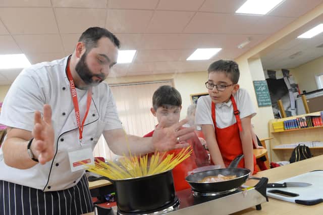 Sunderland chef, Geoff Rutherford is voluntarily running a school cookery club to teach students important life skills