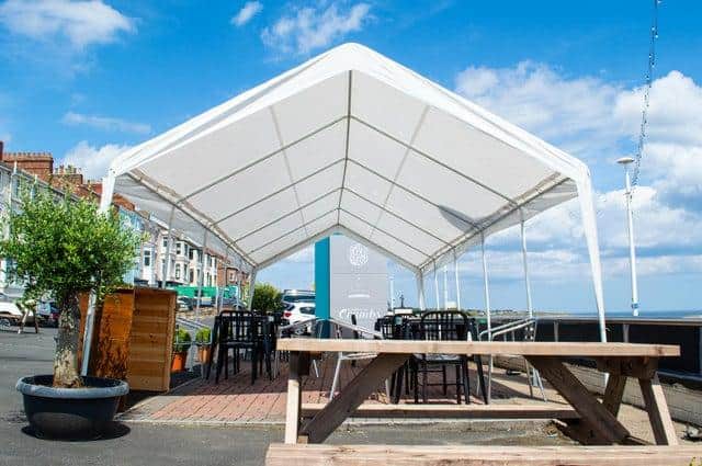 The new beer garden at the Roker Hotel