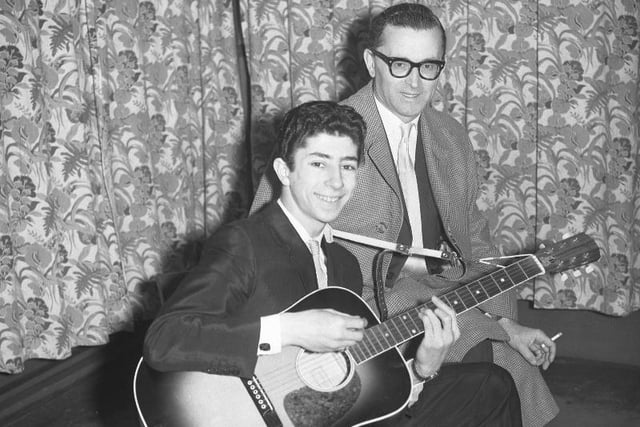 Laurie London was appearing at the Empire Theatre for a week in May 1960. Here he is with his dad.