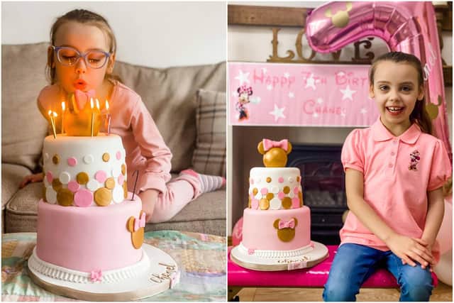 Chanel Murrish with her birthday cake, made by Heaven Sent Cupcakes, of Murton, which has made one for her each year to mark the occasion.