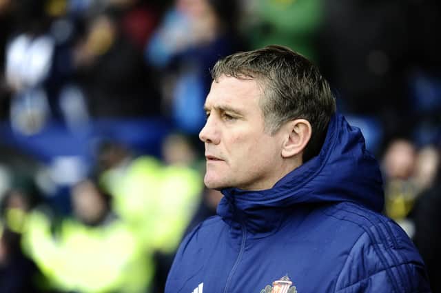 Sunderland boss Phil Parkinson during his side's 1-0 win at Oxford.
