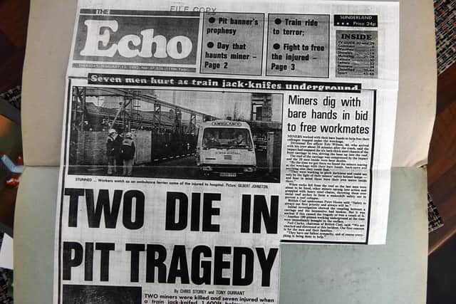The Echo from February 13, 1992 led with the pit accident which left Jeff Branson in a wheelchair for the rest of his life.