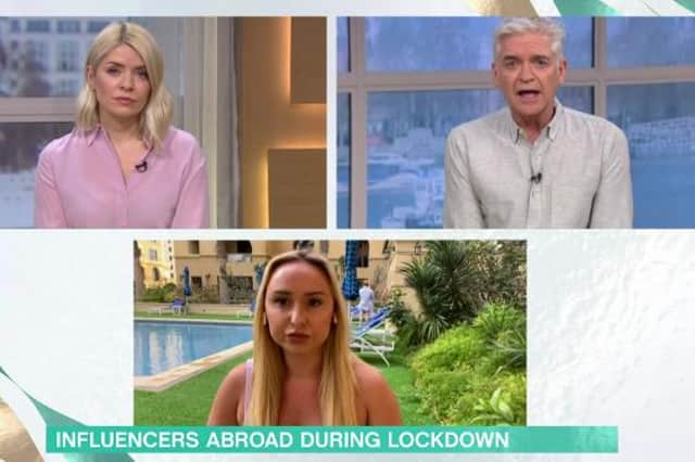 Sheridan Mordew appeared on This Morning on ITV