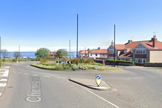 The collision happened on the Park Avenue and Chichester Road roundabout in Seaburn