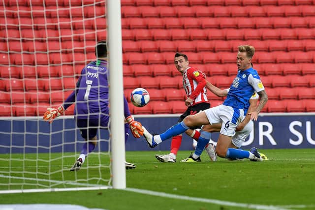 Josh Scowen came close to opening the scoring for Sunderland against Peterborough United