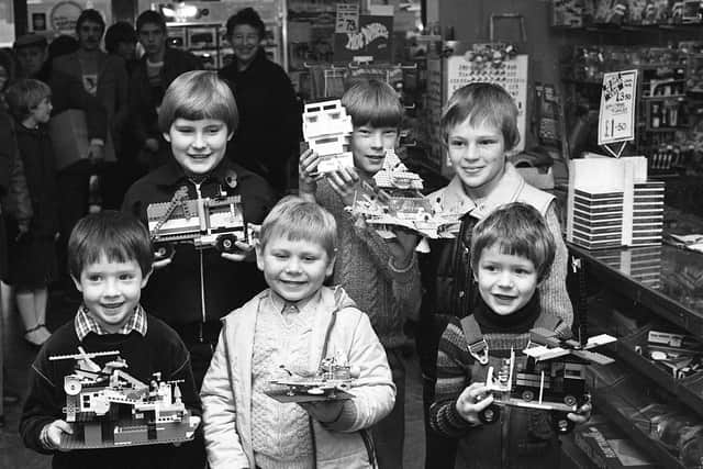 Lego is a favourite in Sunderland and here are children pictured in Josephs toy shop where they won Lego packs in a 1981 competition.