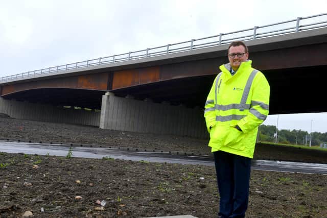 Highways England Project Manager Liam Quirk at the Testo's junction upgrade.
