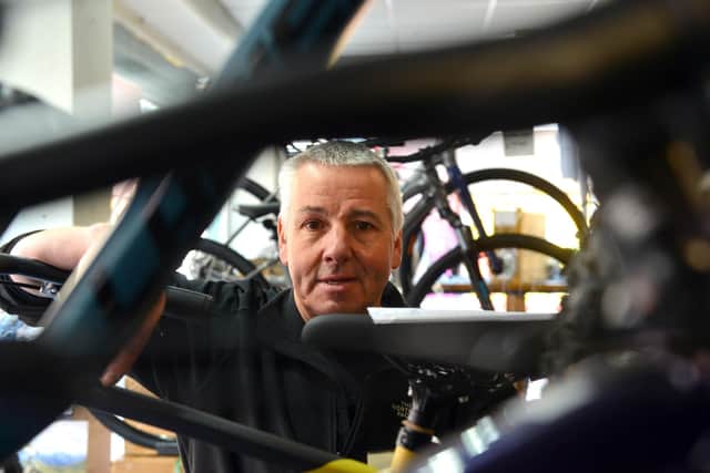 Local lockdown fears in Sunderland.  Dark Cycles owner Peter Dark.