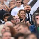 Newcastle United co-owner Amanda Staveley and director Majed al Sorour during the Premier League match between Newcastle United and Nottingham Forest at St. James Park on August 06, 2022 in Newcastle upon Tyne, England. (Photo by Stu Forster/Getty Images)