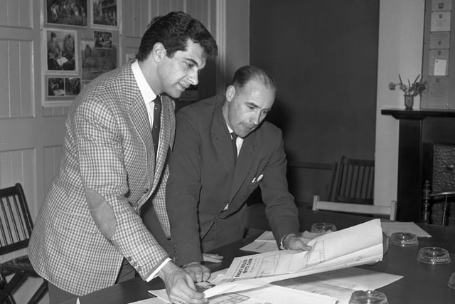 Fifteen minutes before he was due to appear in stage show in Sunderland, singer Frankie Vaughan was studying plans for new boys clubs in Hetton Lyons and Chester le Street in 1961.