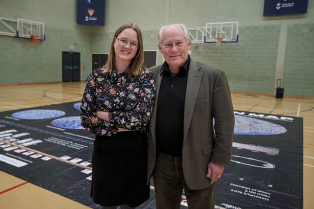 Dr Andrew Aldrin with trainee teacher Nicola McCoy.

Picture: DAVID WOOD