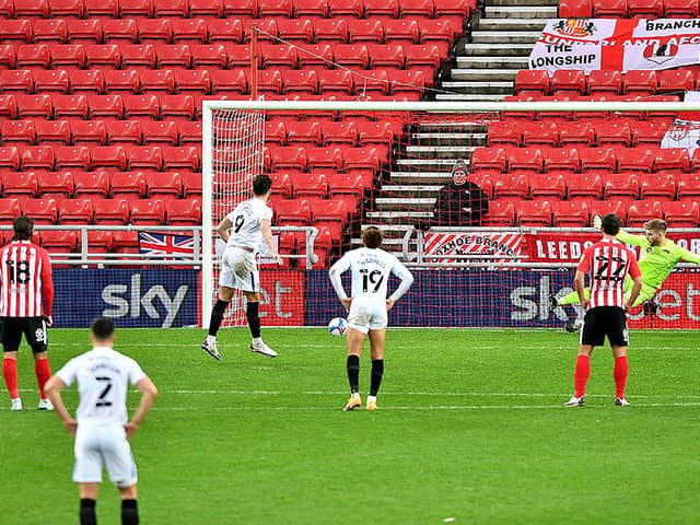 John Marquis scores his second goal at the Stadium of Light