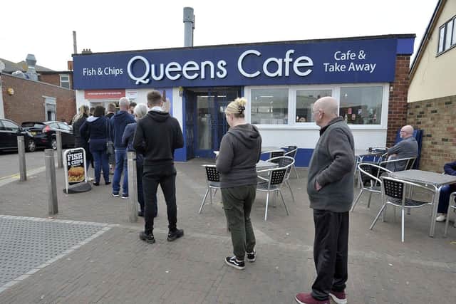 Waiting for fish and chips at Queens Cafe Seaburn. 

Picture by FRANK REID