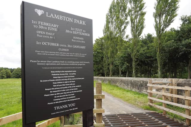 Information board, Lambton Park