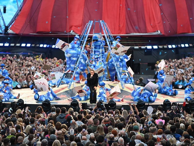It is 15 years since Take That last performed in the city. Mark Owen takes centre stage.