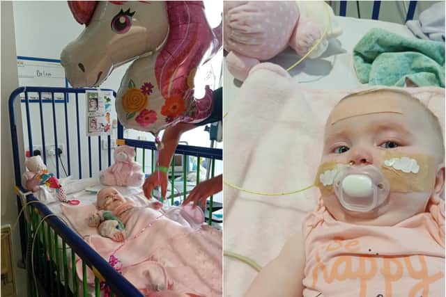 Baby Dolcie is on the road to recovery after receiving life-saving drug.