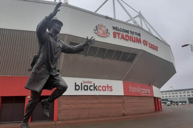 Donations can be made not far from the Bob Stokoe statue.