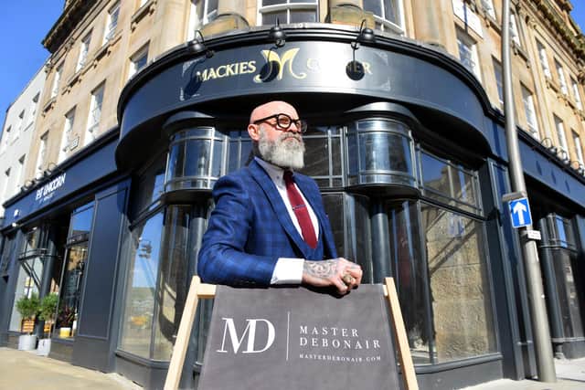 CEO of Master Debonair Simon Whitaker has taken over a unit in Mackie's Corner for his new store.