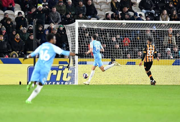 Ross Stewart celebrates after scoring against Hull City.
