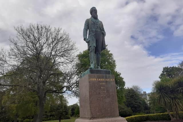 The John Candlish statue, complete with magnificent beard, had stood in Mowbray Park since 1875.