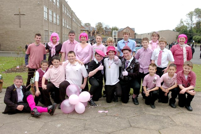 Staff and pupils at St Aidan's School, Sunderland dressed in pink for a Breast Cancer awareness campaign in 2007. Did you take part?