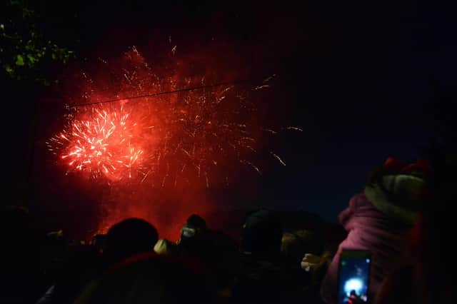 Pictures from the firework display at last year's Houghton Feast. This year the fireworks display will not go ahead