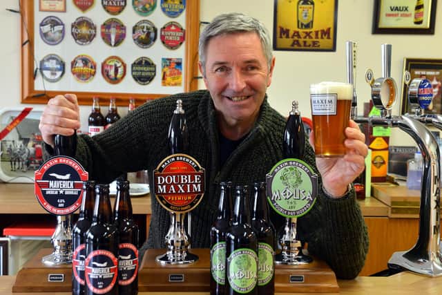 Maxim Brewery managing director Mark Anderson has launched two new beers, Maverick and Medusa, after they previously proved popular on cask.