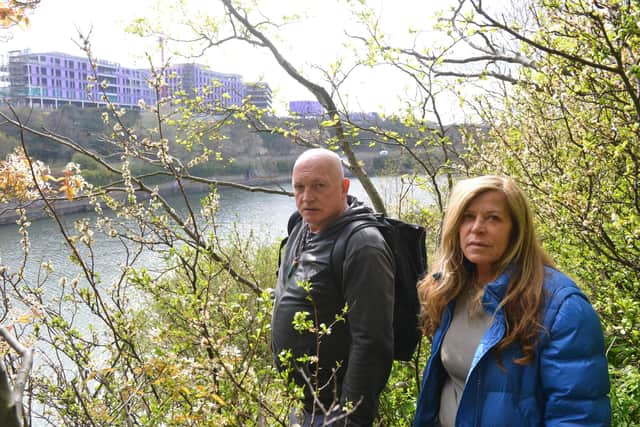 Campaigners Neville Ramsay and Lisa Jackson are concerned over the felling of mature trees for Riverside Sunderland development.