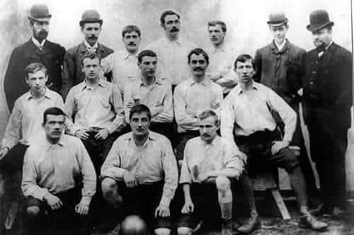 Hurray!/Boo! An 1890 photograph of short-lived football club, but bitter rivals of SAFC, Sunderland Albion.