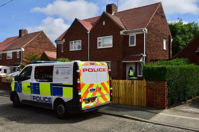 A 24-year-old man died at the scene on Park Avenue, Sunderland.