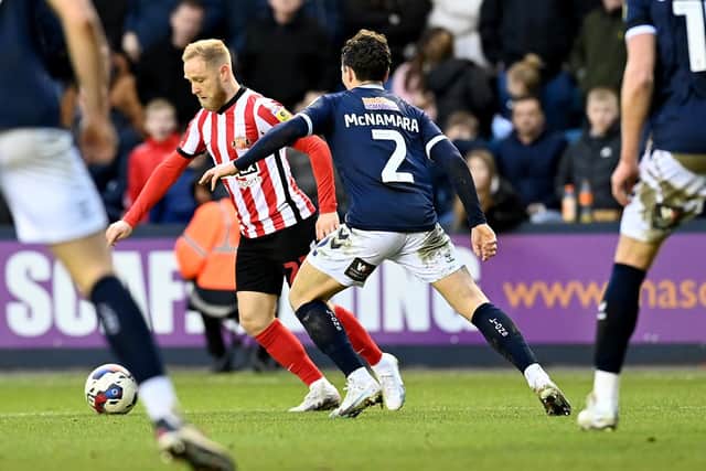 Alex Pritchard playing for Sunderland against Millwall.
