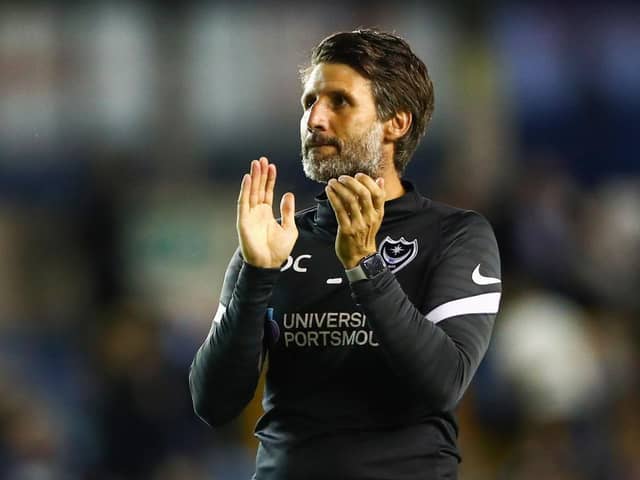 Danny Cowley, manager of Portsmouth. (Photo by Jacques Feeney/Getty Images).