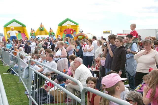 Crowds gather at Roker seafront.