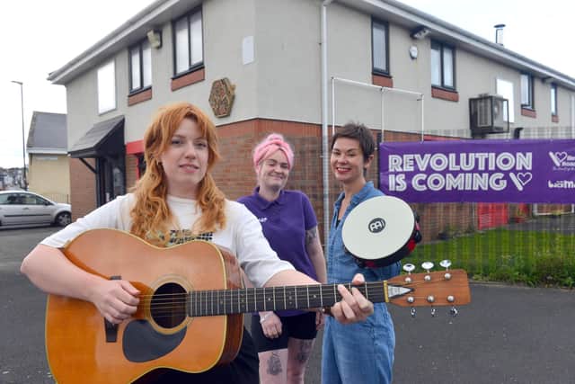 We Make Culture are set to start a new Hendon Young Musicians Project at Elliott House, which has been acquired by Back on the Map. From left: We Make Culture's Beccy Young, Back on the Map's Becky Madden and We Make Culture's Laura Brewis.