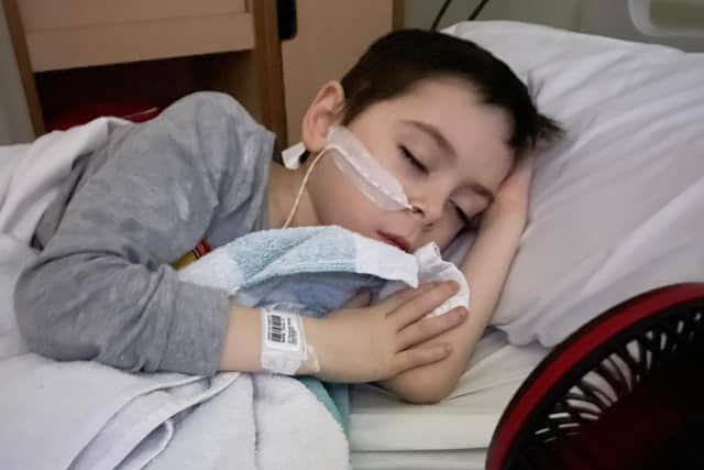 Oliver, six, is going through gruelling chemotherapy treatment