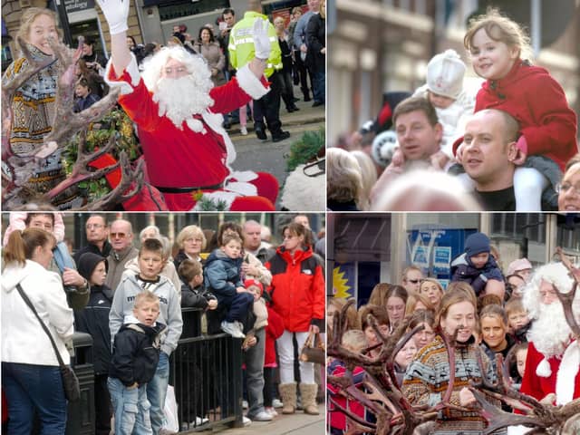 Look at the crowds which turned out to see Santa in 2008.