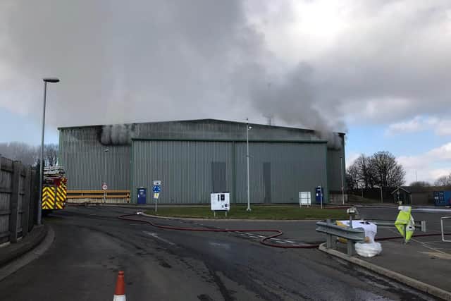 Smoke has been seen rising from the building for miles around. Photo by Tyne and Wear Fire and Rescue Service.