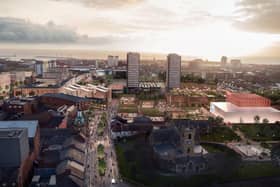 How the proposed new £80m arena on the former Crowtree site could look.