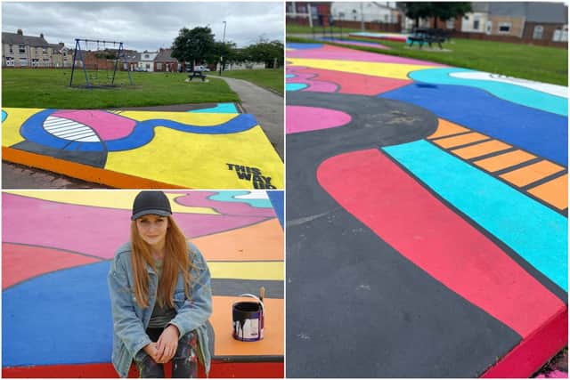 Diamond Hall Pocket Park in Millfield has been given a splash of colour