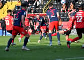 Josef Bursik made some fine second-half saves, including from this Aiden McGeady effort