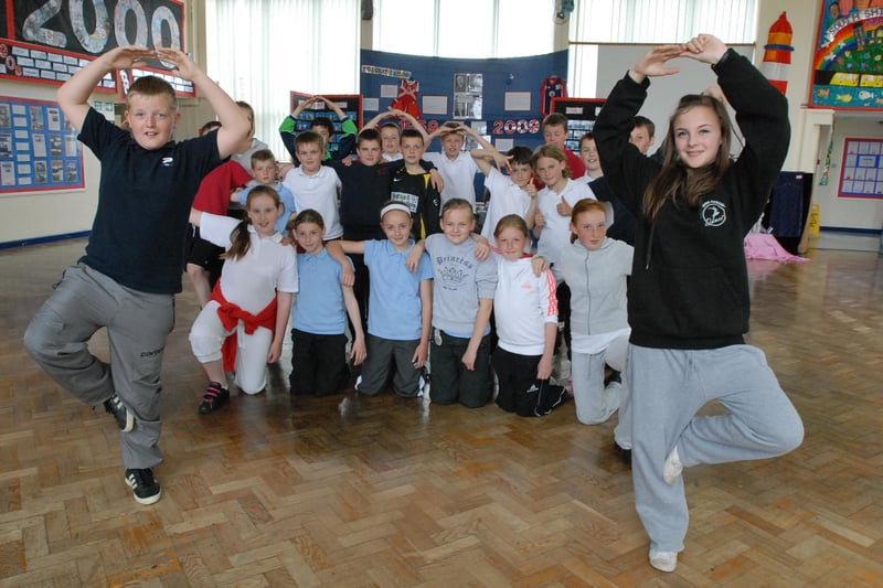 These pupils were enjoying a Fitness Week project with the help of students from South Shields Community School in 2009.