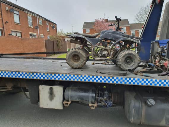 Police seized a quad bike as part of a crackdown on anti-social behaviour in Peterlee.