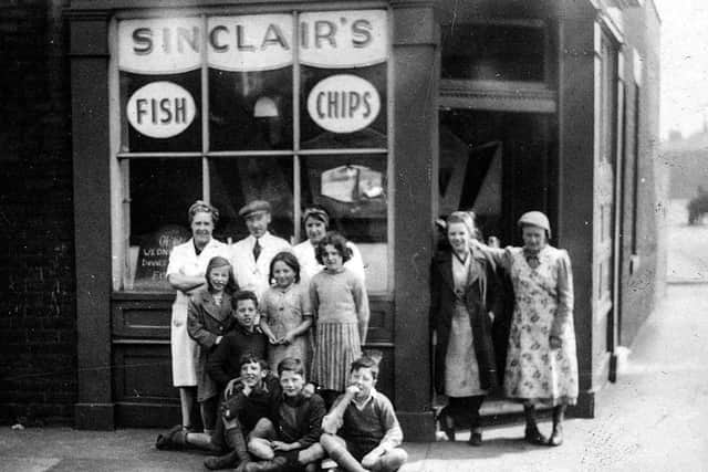 Sinclair’s fish and chip shop on the corner of Gosforth Street in Monkwearmouth.